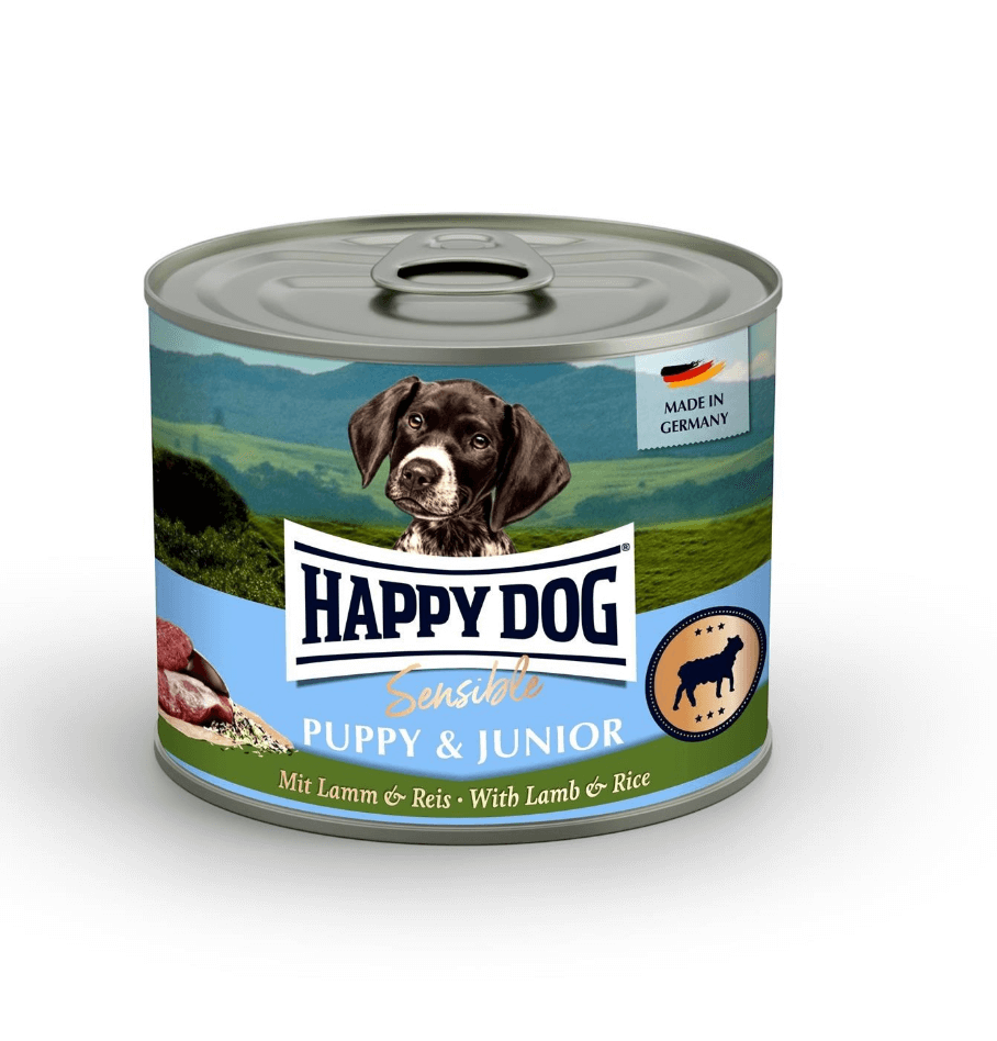 Happy Dog Puppy Junior 200g – Jagnięcina i Ryż w Puszce