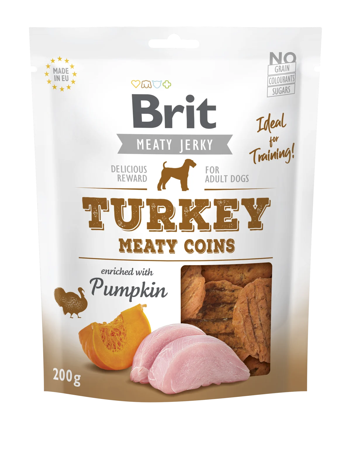 Brit Jerky Turkey Meaty Coins – 85% mięsa indyka i kurczaka 80g
