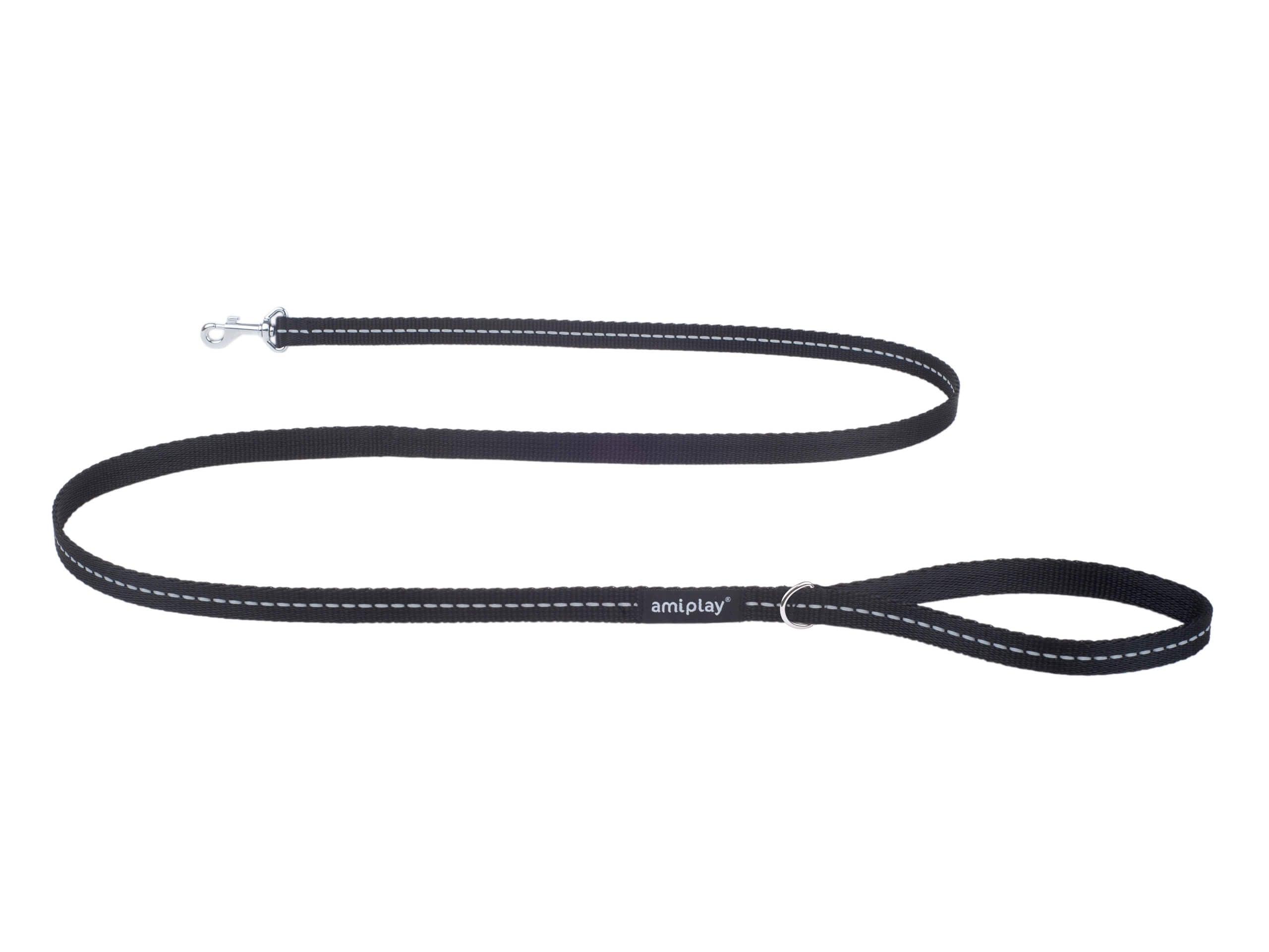 Smycz Reflective Czarny – 150 cm, rozmiary S–XL dla psa