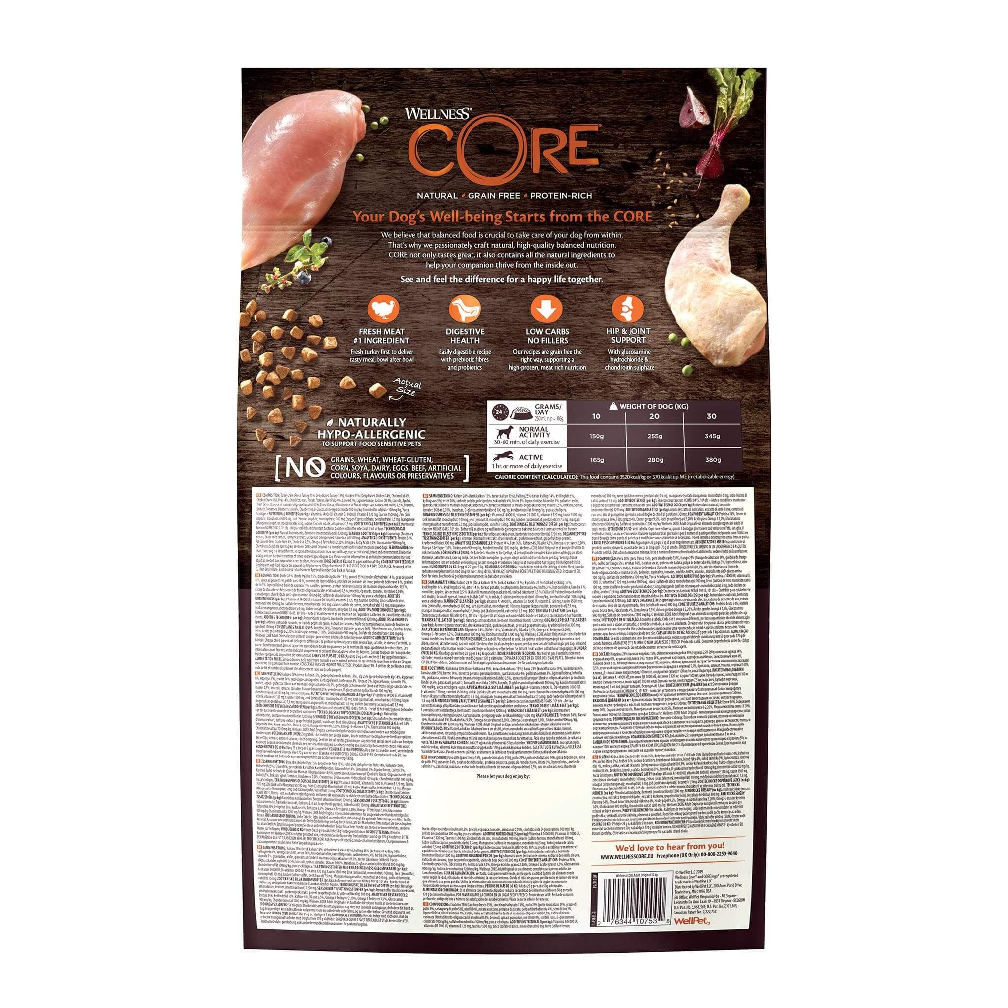 Wellness CORE Active Life – kurczak i indyk 10 kg