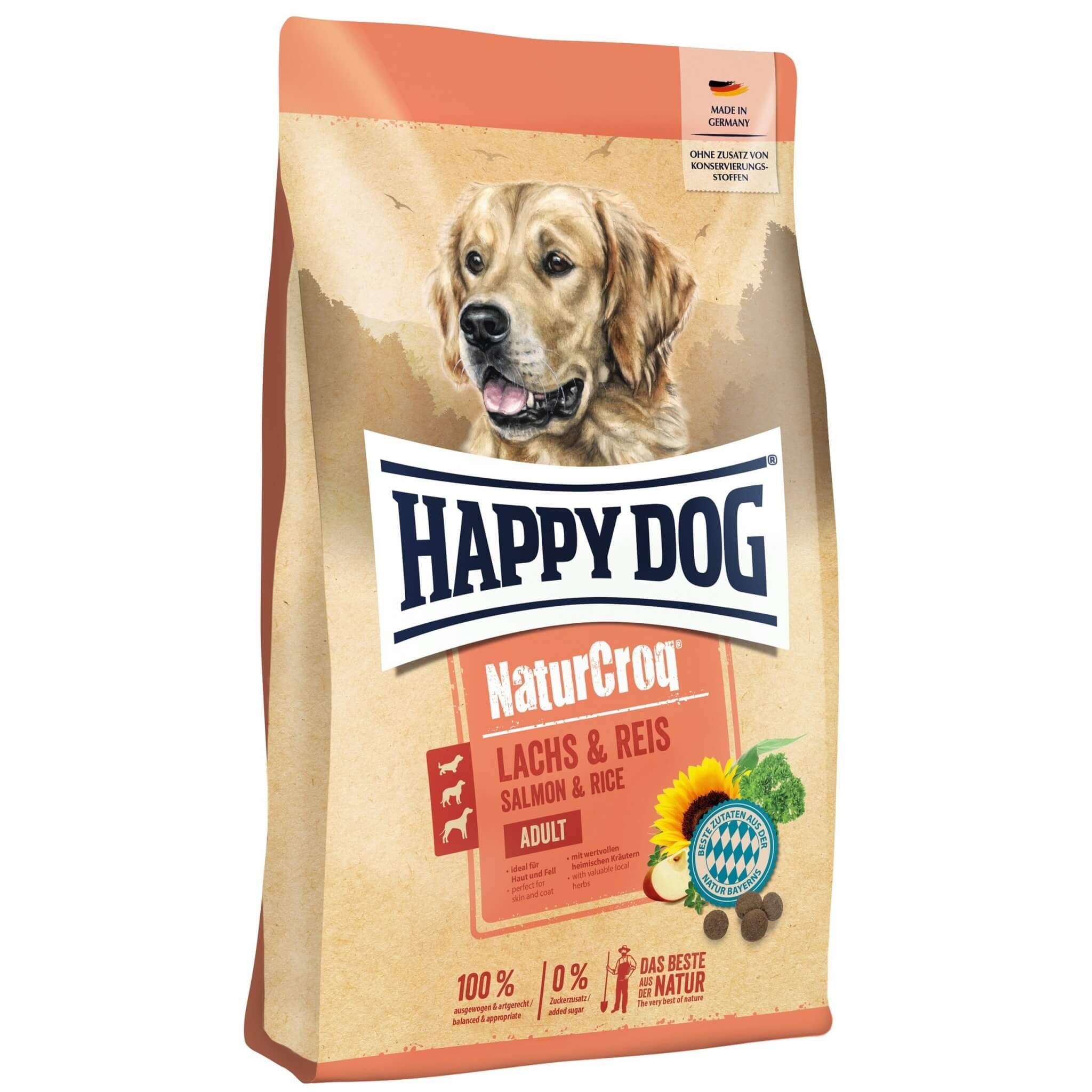 Happy Dog NaturCroq Łosoś i ryż – zdrowa skóra i sierść 11kg