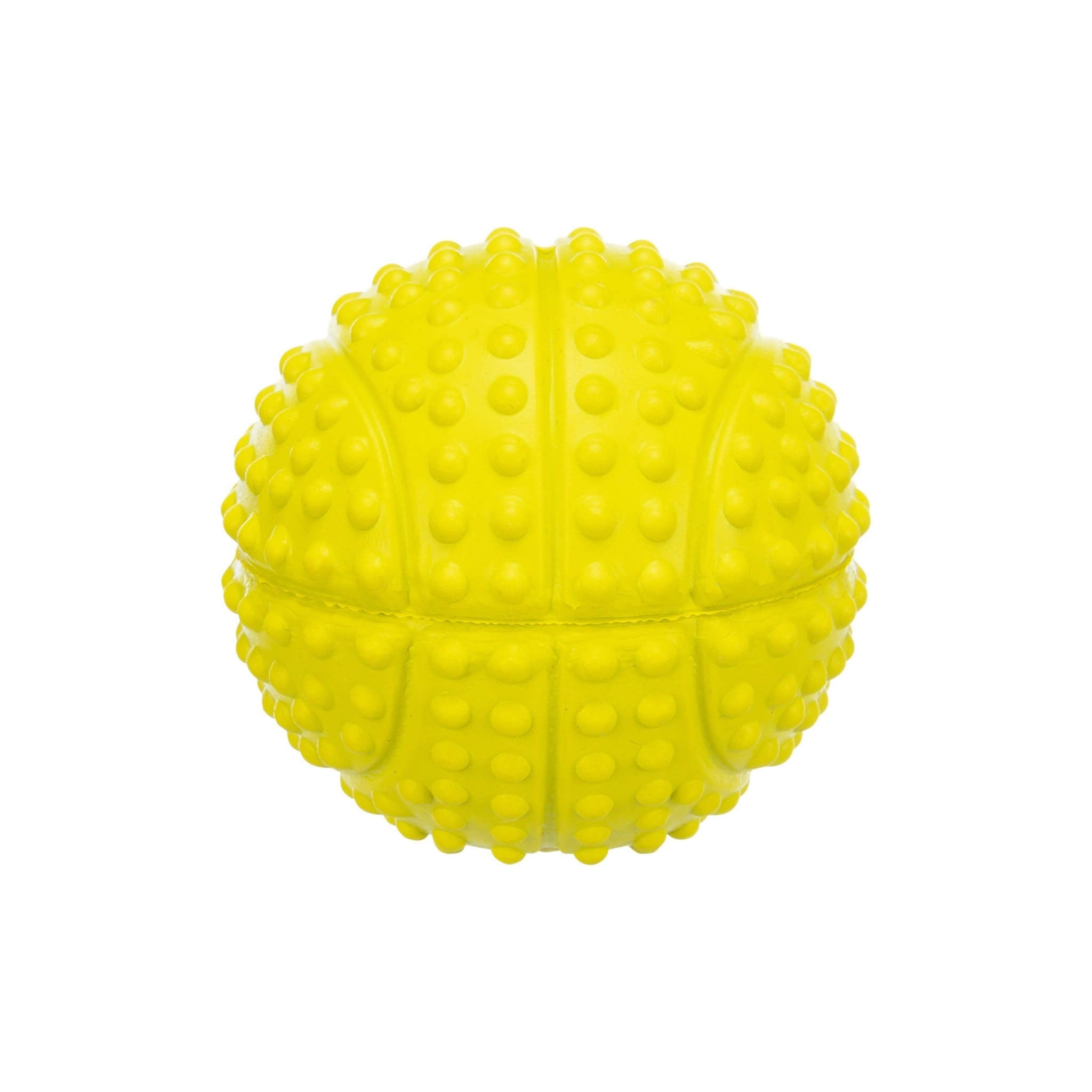 Piłka z naturalnego kauczuku 7 cm – z dźwiękiem, limonkowa