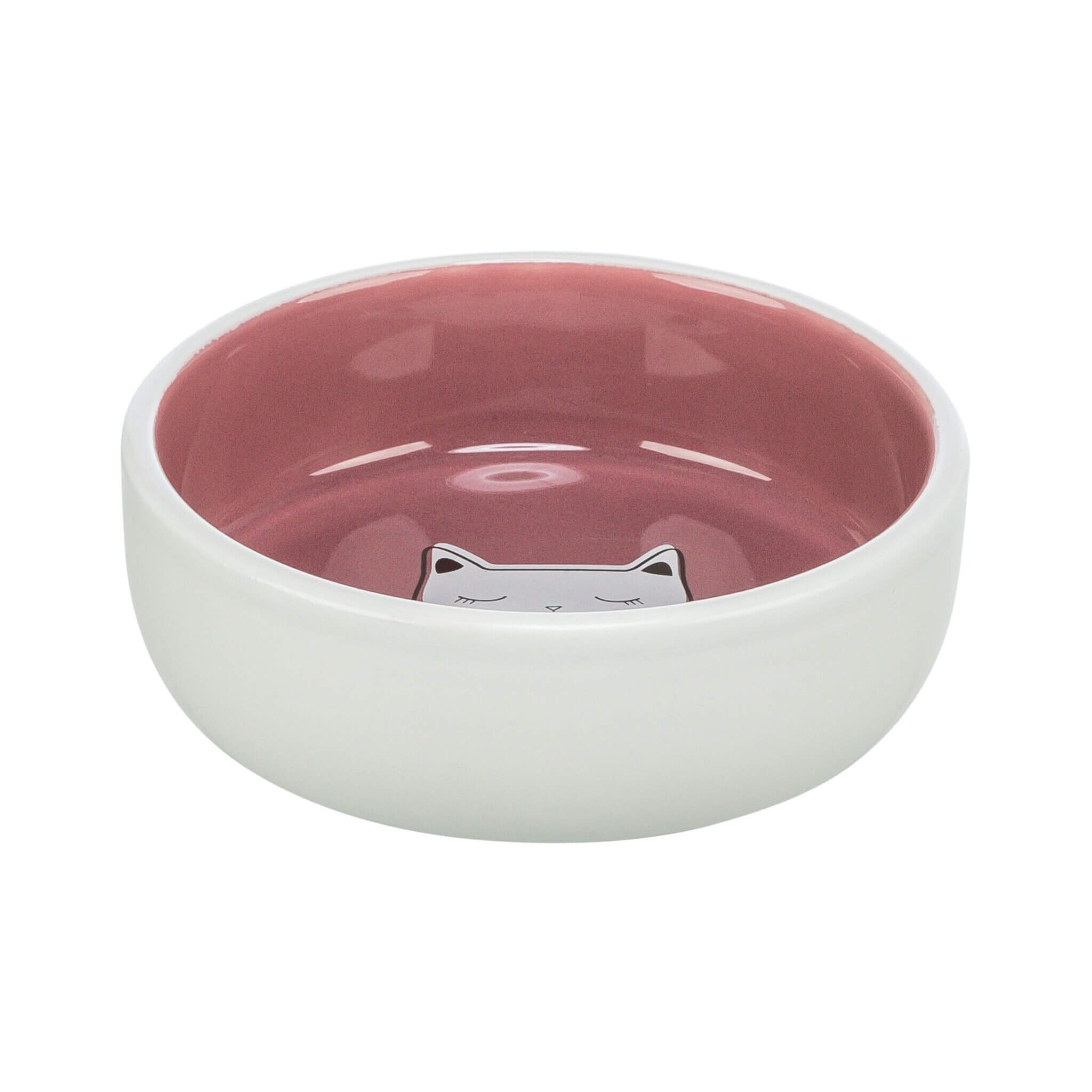 Ceramiczna miska dla kota 0,3 l różowa 13 cm