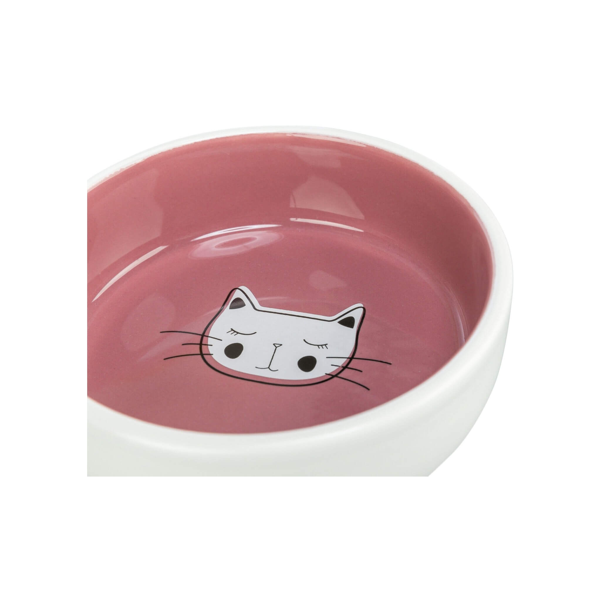 Ceramiczna miska dla kota 0,3 l różowa 13 cm