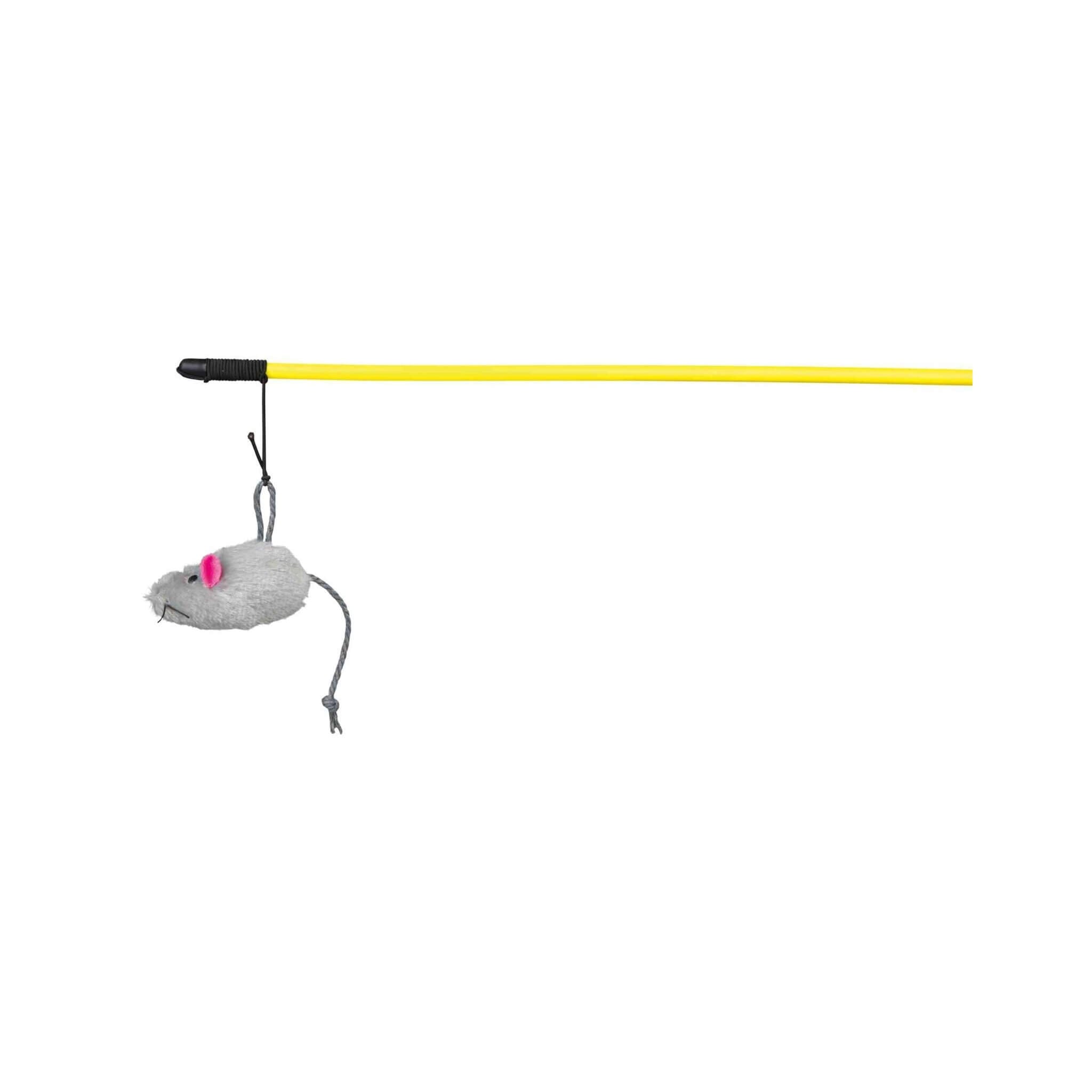 Zabawka mysz w futerku na wędce, 50 cm